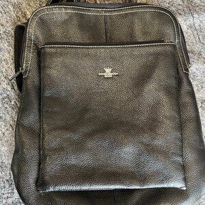 Daniela Moda black leather backpack/purse
